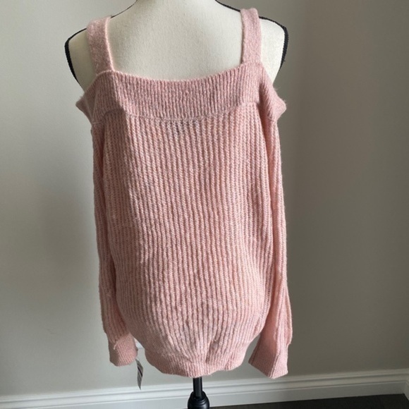 NWT INC Pink Cold Shoulder Sweater Size XXL - Picture 3 of 5